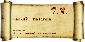 Tankó Melinda névjegykártya