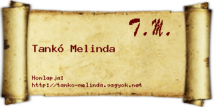 Tankó Melinda névjegykártya